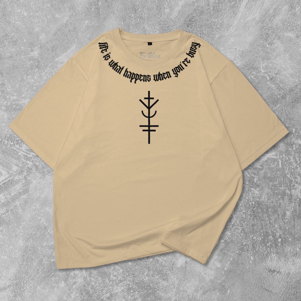 HIPNOP Kaos Oversize Font T-Shirt Cowok Premium