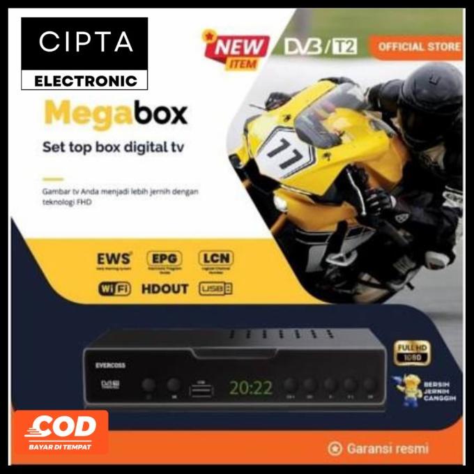 Set Top Box TV Digital Evercross Max STB TV DVB T2 Evercross Megabox