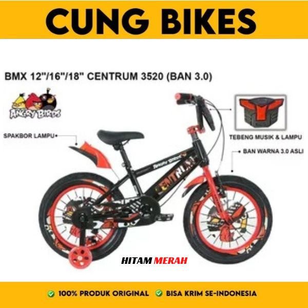 Sepeda Anak Laki Angry Bird centrum 16&quot; 18&quot; BMX Karakter Kartun