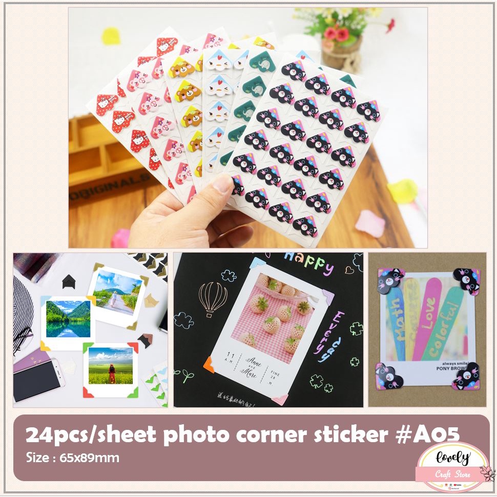 

LovelyCraftStore | A05 Photo Corner Sticker, Stiker Bingkai Sudut Foto, Journal Diary Photo Sticker Scrapbook Album Deco Sticker Stiker Dekorasi