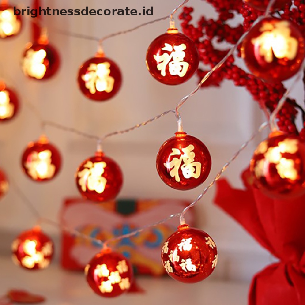 [Birth] Dekorasi Tahun Baru Luminous Fuzi Lampion Warna-Warni Hiasan Gantung Indoor [ID]