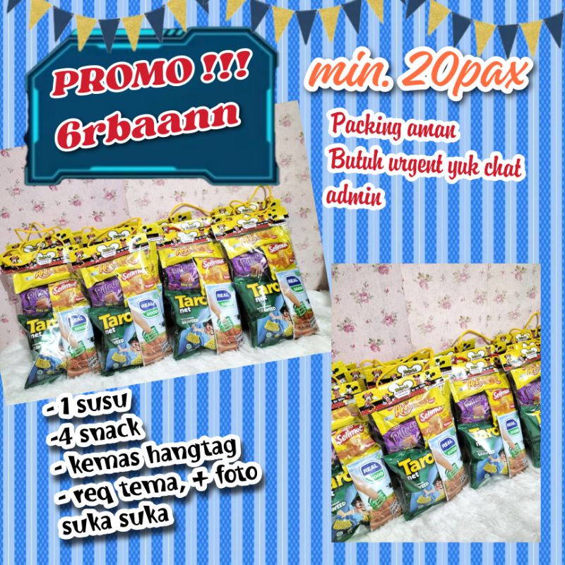 

Promo !!!! Mini snack hangtag || Paket hampers ultah murahh || Hampers mini Ahh