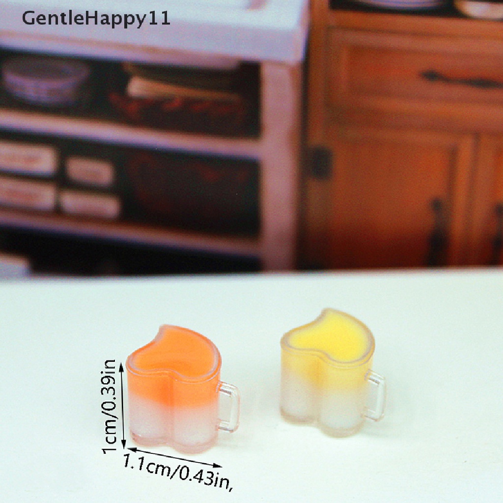 Gentlehappy 5Pcs Rumah Boneka Miniatur Simulasi Buah Susu Puding Mainan DIY Aksesoris id