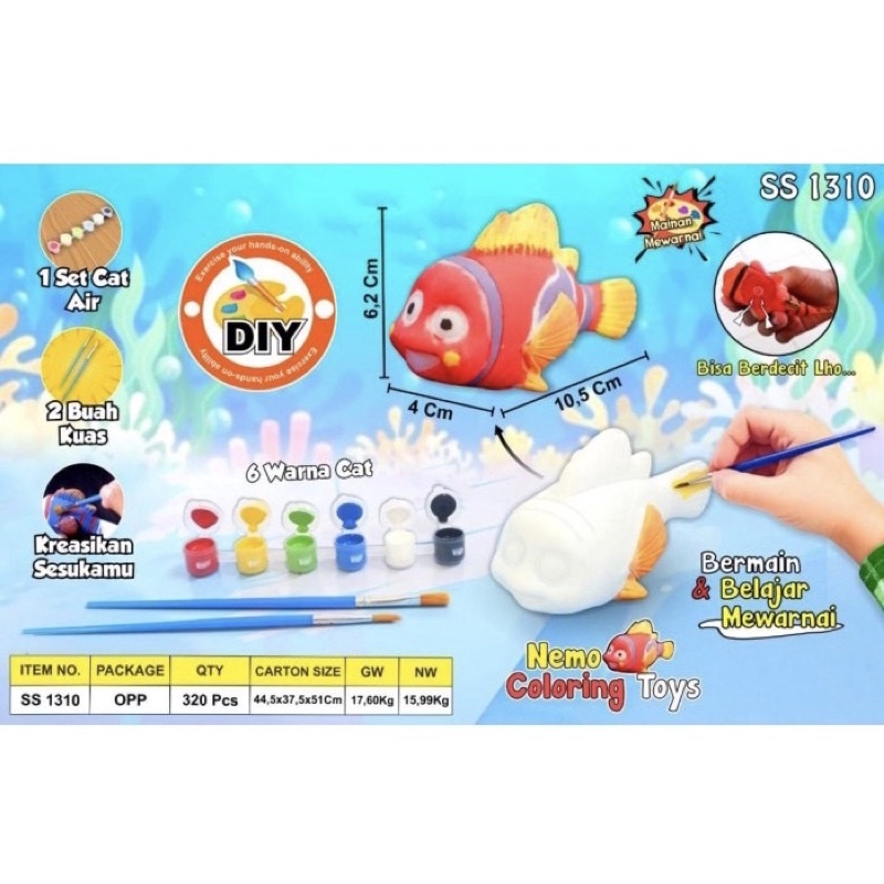 Mainan Edukasi Mewarnai Ikan Nemo Pencet SS1310