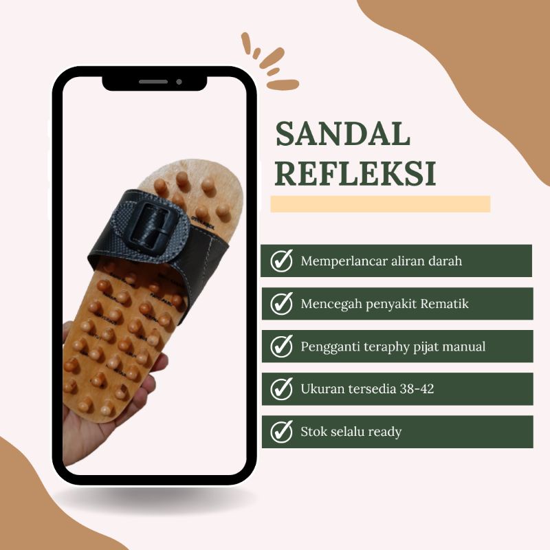 Sandal Rematik Raqilla | Sandal Terapi | Sandal Kesehatan Refleksi Pijat