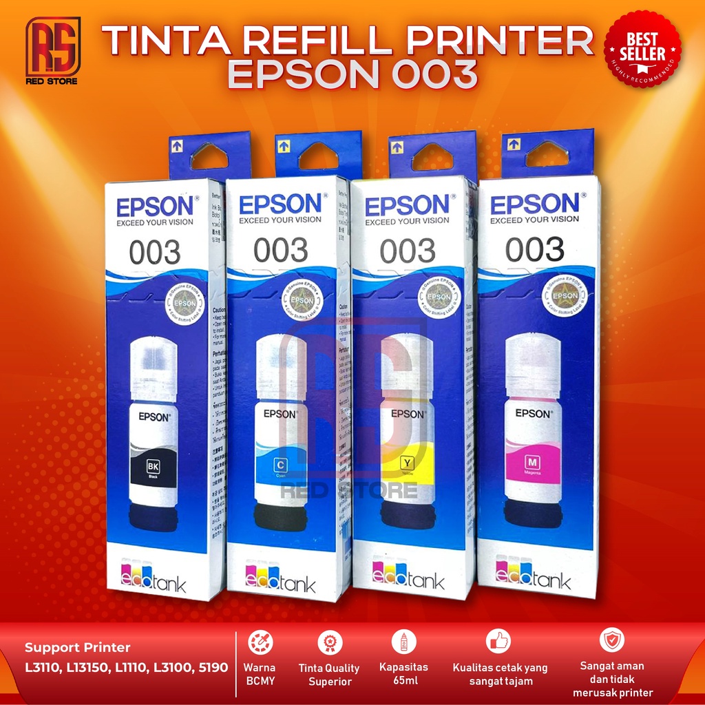 Tinta Epson 003 For Printer L3110 L3110 L3150 L5190 L1110