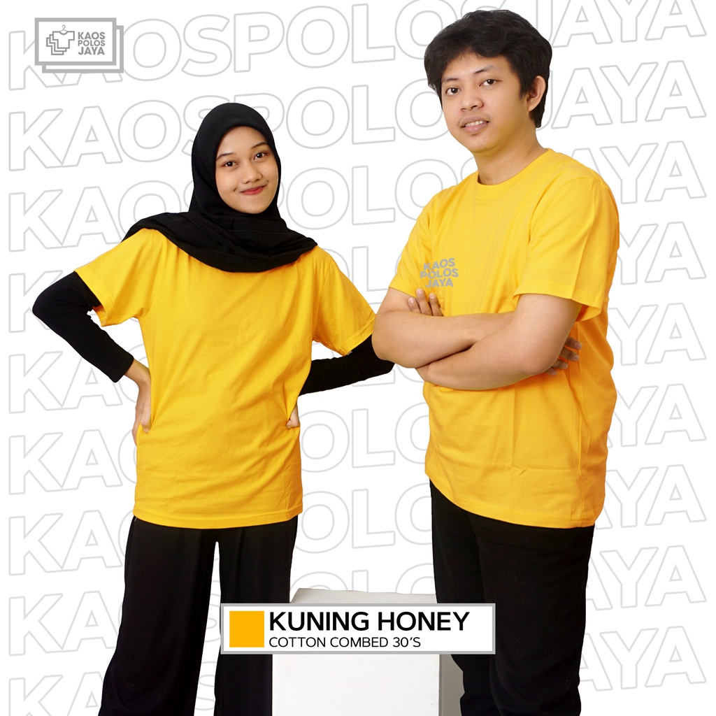 KAOS POLOS KUNING HONEY/ KAOS POLOS COTTON COMBED 30S KUNING HONEY/ KAOS PREMIUM