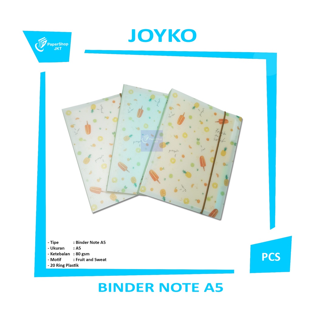 

JOYKO -Binder Note A5 - Motif Fruit n Sweet - Pcs