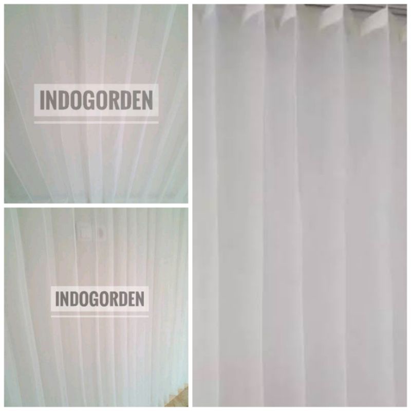 Vitrase Gorden/Daleman Gorden Putih Polos Gorden Siang Polos