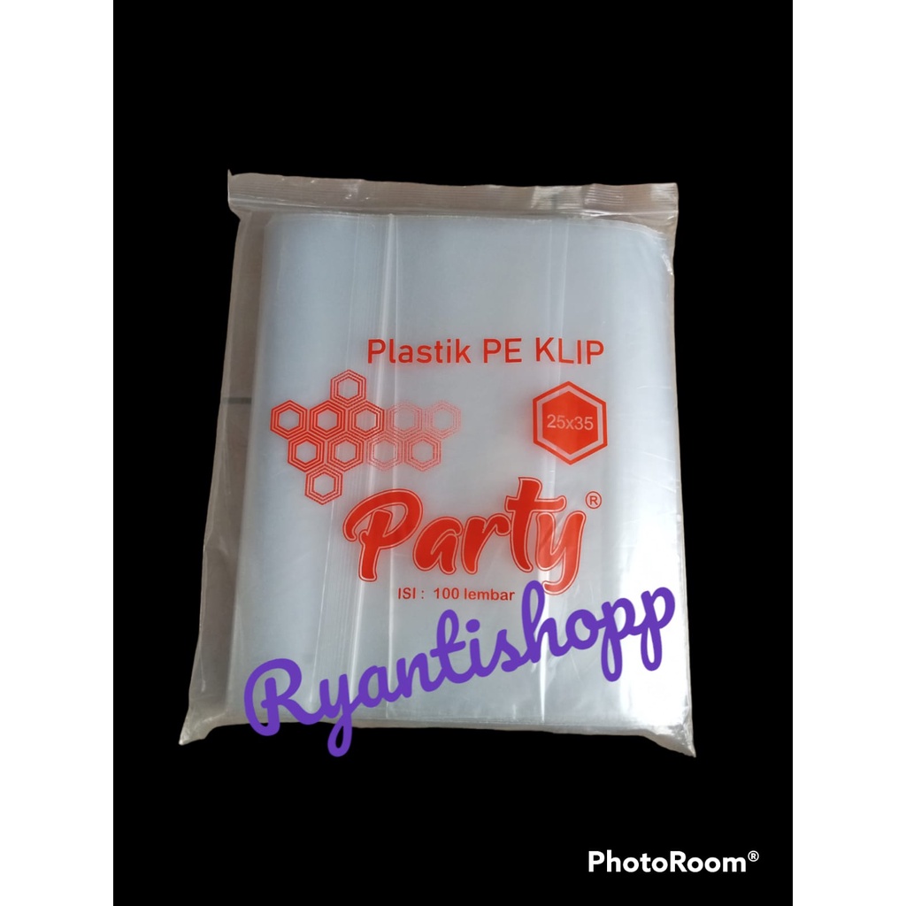 TERMURAH  Plastik PE Klip Uk 25x35x05 Bening Transparan