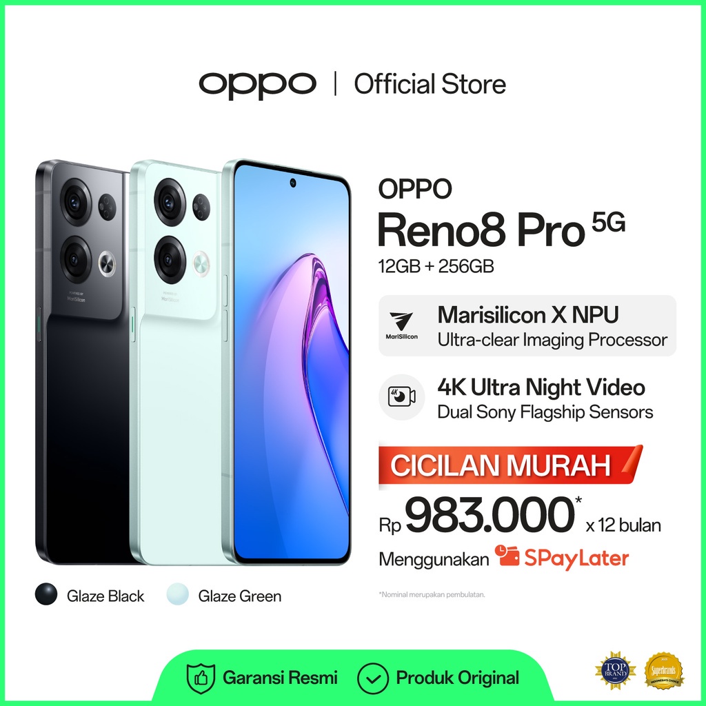 [NEW] OPPO Reno8 Pro 5G 12GB/256GB [80W SuperVOOC, 4K Ultra Night Video, Marisilicon X NPU Ultra-Cle