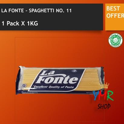 

(♥C6369] La Fonte Pasta Spaghetti No.11 1kg Spagetti Spagetti Spageti Instant 1 kg 1000Gram Bogasari