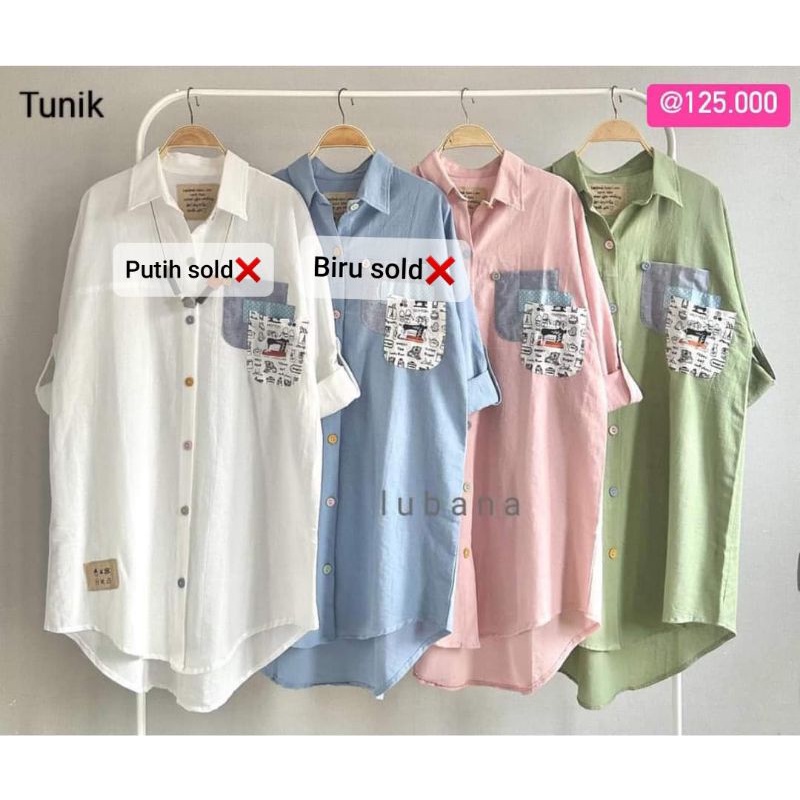 Tunik Linen import Premium Wash