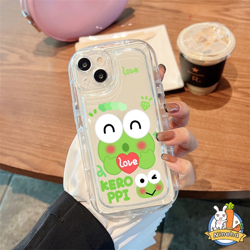 Soft Case Pelindung Sabun Katak Kecil Bahan Silikon Bening Anti Jatuh Untuk iPhone 14 13 12 11 Pro Max X Xr Xs Max 8 7 6 6s Plus SE 2020