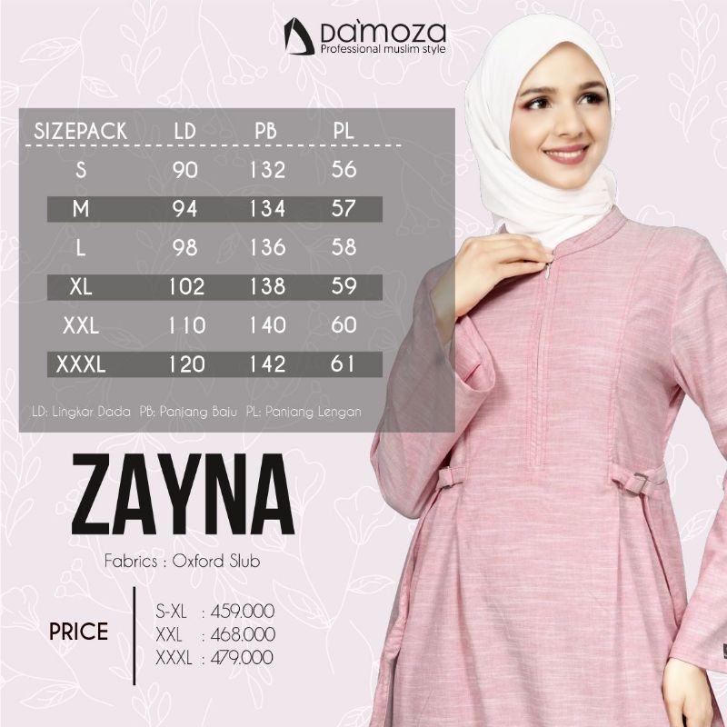 Gamis Damoza Zayna Pink