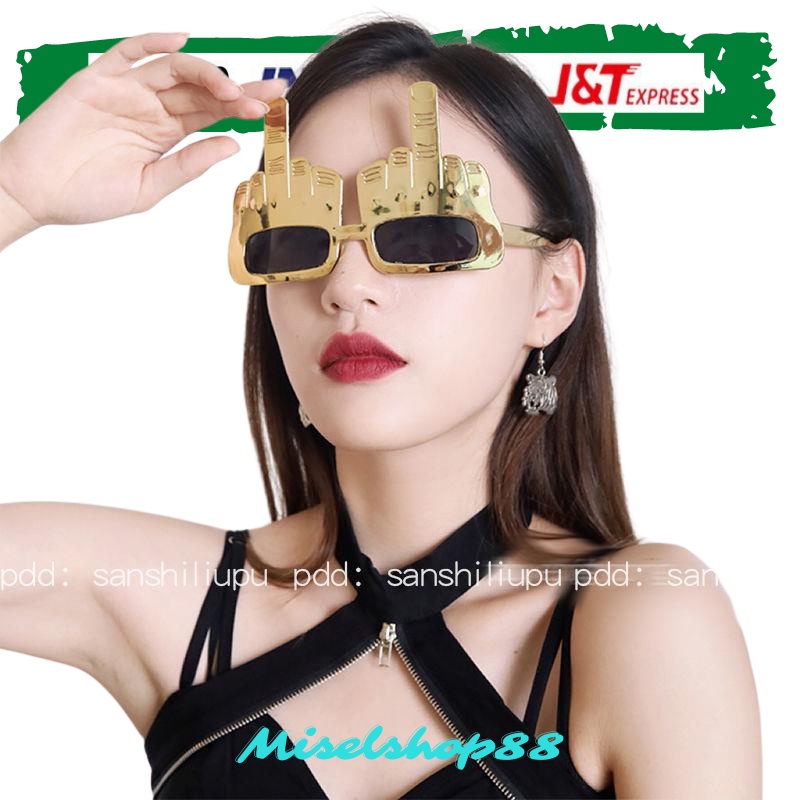 kacamata jari tengah middle finger kostum