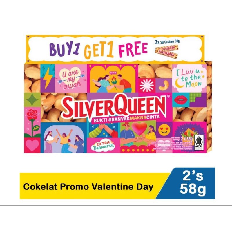 

SilverQueen Edisi Valentine (buy 1 get 1) 2x58 g
