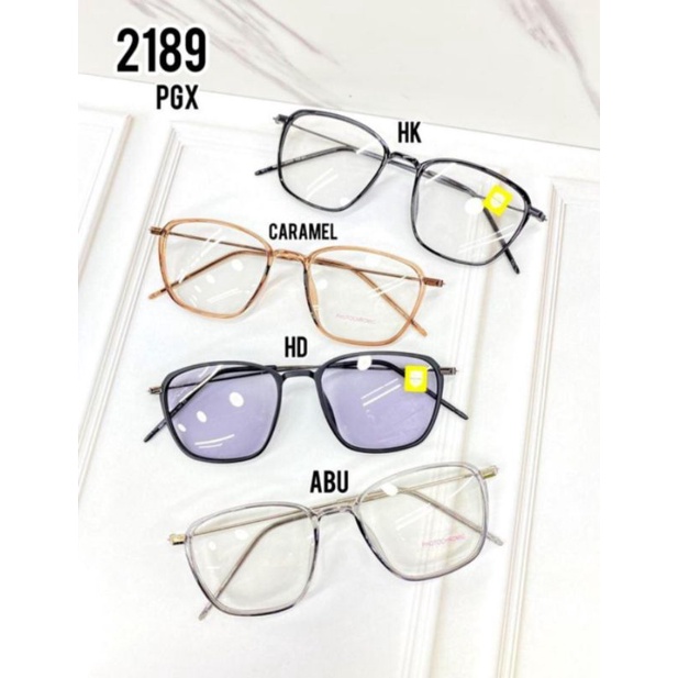 Frame Kacamata Wanita Terbaru &amp; Trendy Free Lensa PHPTOCROMIC Minus, Plus Dan Anti UV 2189