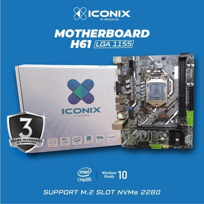 Motherboard Iconix H61 DA1 Slot NVMe Mainboard h61 Socket LGA 1155