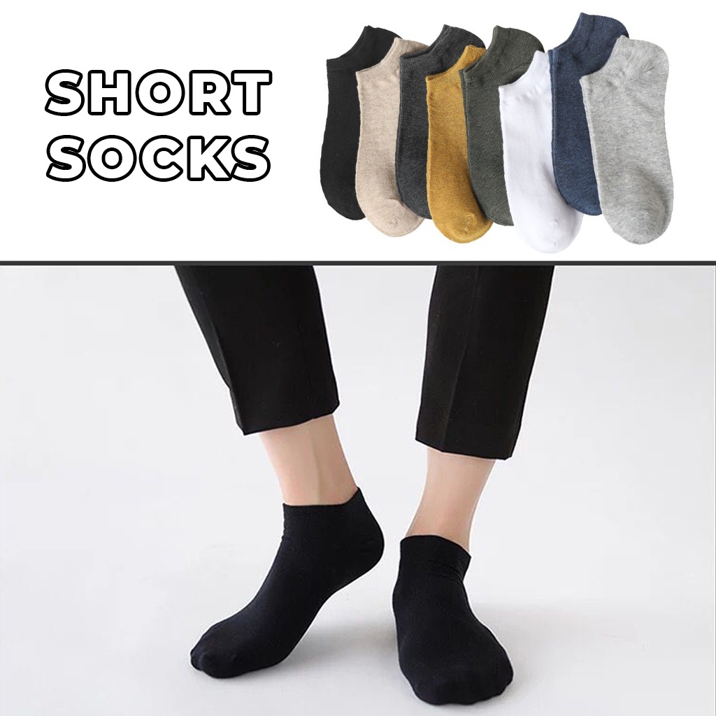 Kaos Kaki Pendek Polos Sock Pria Wanita Korea Kos Kaki Sekolah Ankle Anak Dewasa Kasual | GROSIRXPRESS