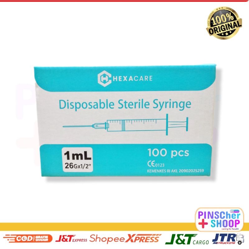 HEXACARE SPUIT 1 ML PER BOX