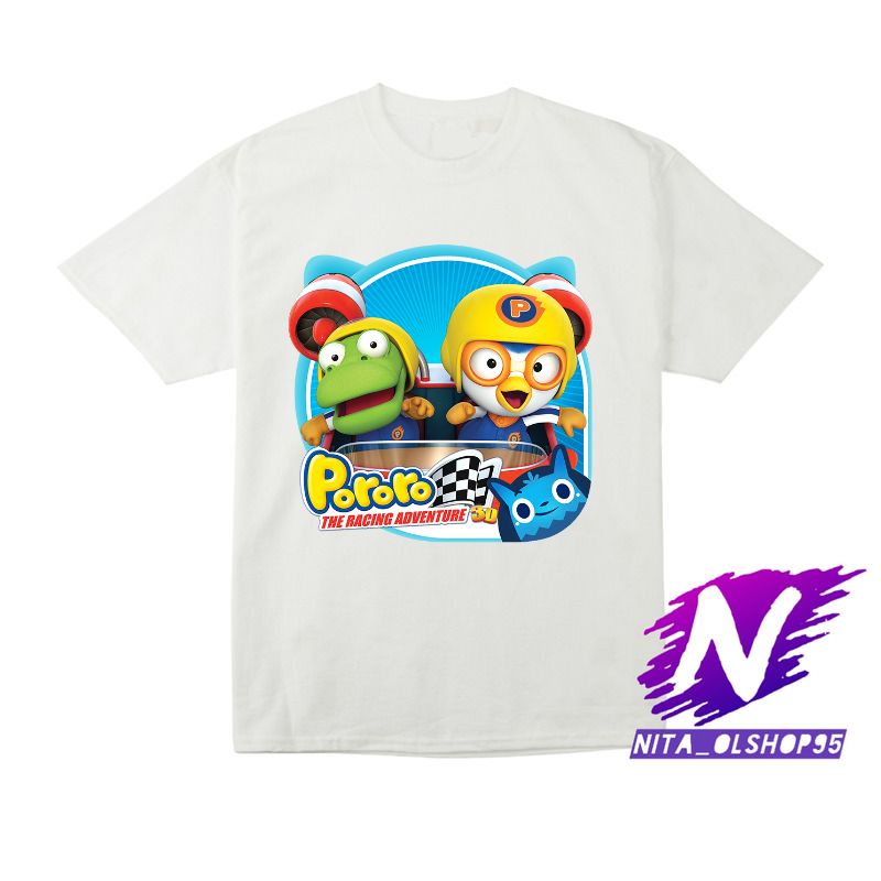 kaos anak pororo racing adventure