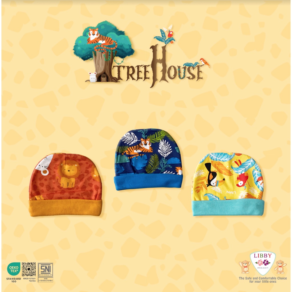 Libby - Tree House Topi Bayi 3pcs