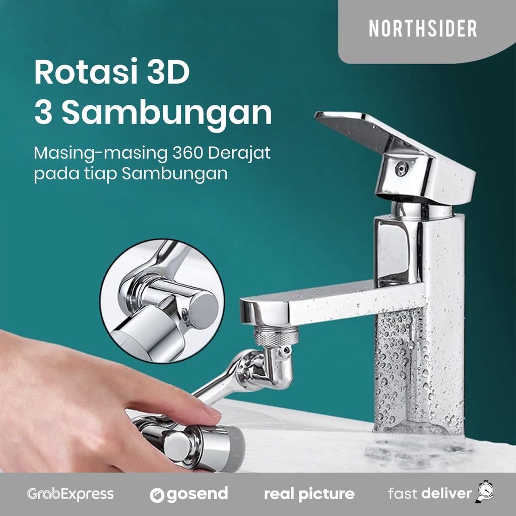 SPLASH FILTER FAUCHET SAMBUNGAN KEPALA KRAN PUTAR ROTASI 1080