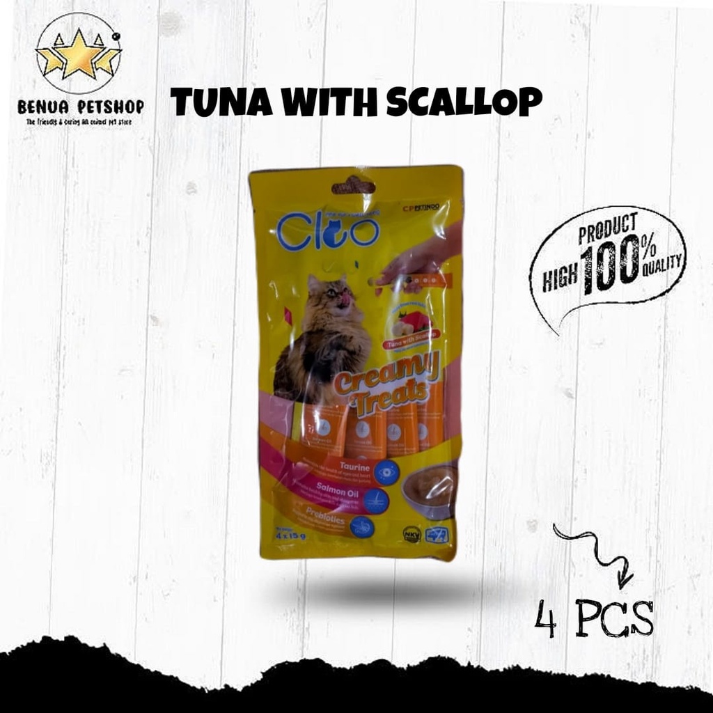 CLEO CREAMY SNACK KUCING ALL VARIAN - 4 PCS