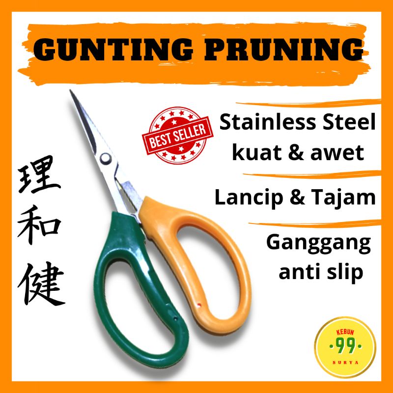 Jual Gunting Pruning Bonsai Dahan Ranting Daun Pohon Kuning Hijau ...