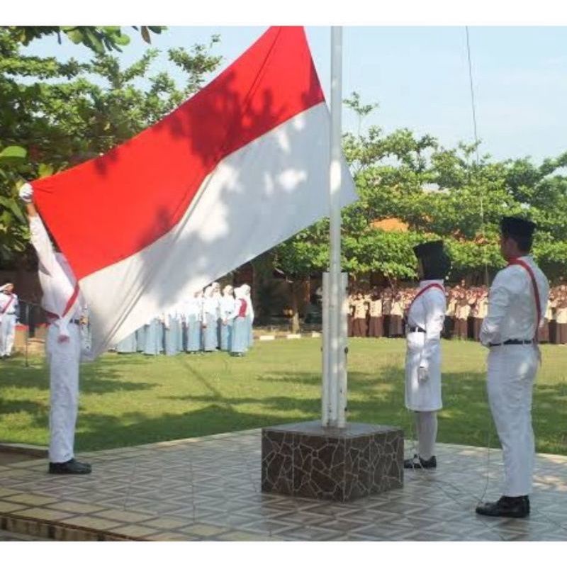Bendera merah putih bendera indonesia Kain satin Termurah