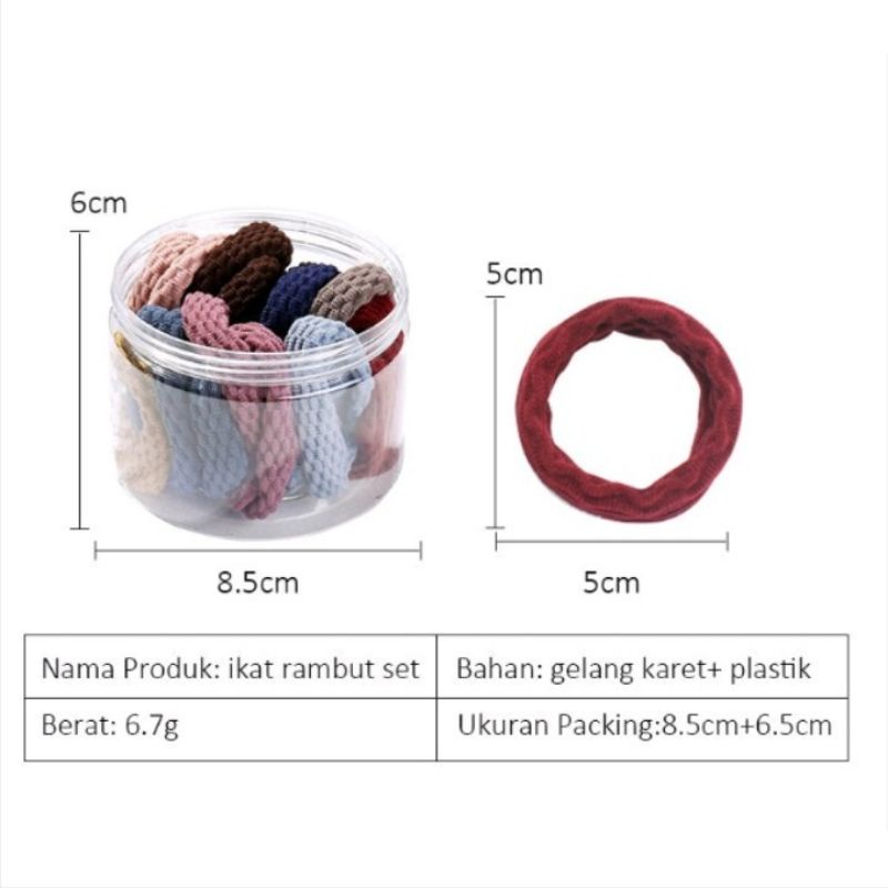 Ikat rambut elastis scrunchie korea karet rambut kucir rambut