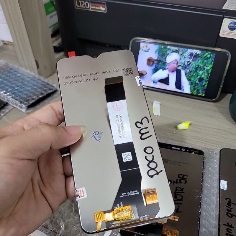 lcd poco m3 ori oem black 9t note 9 4g mi9 minus