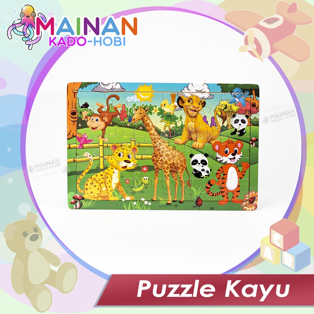 PROMO GROSIR MAINAN ANAK DIY PUZZLE JIGSAW KARAKTER ANIMAL