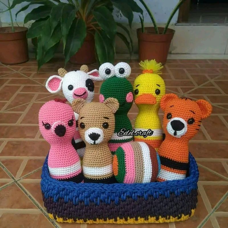 Amigurumi Bowling Set