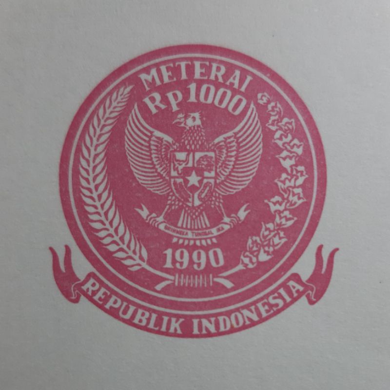 

Kertas Segel Asli Tahun 1990 Double