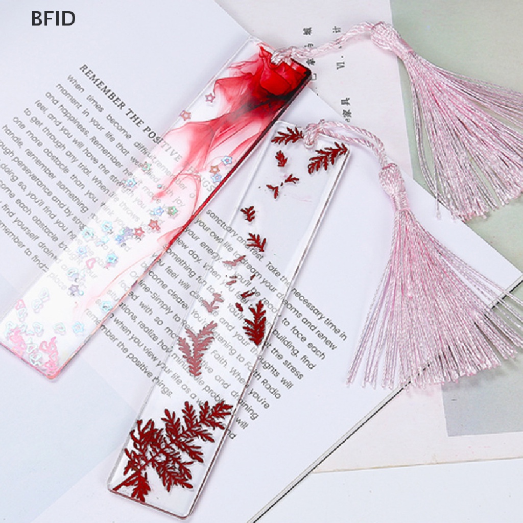 [BFID] Persegi Panjang Silikon Bookmark Cetakan DIY Membuat Perhiasan Resin Epoxy DIY Craft Mould [ID]