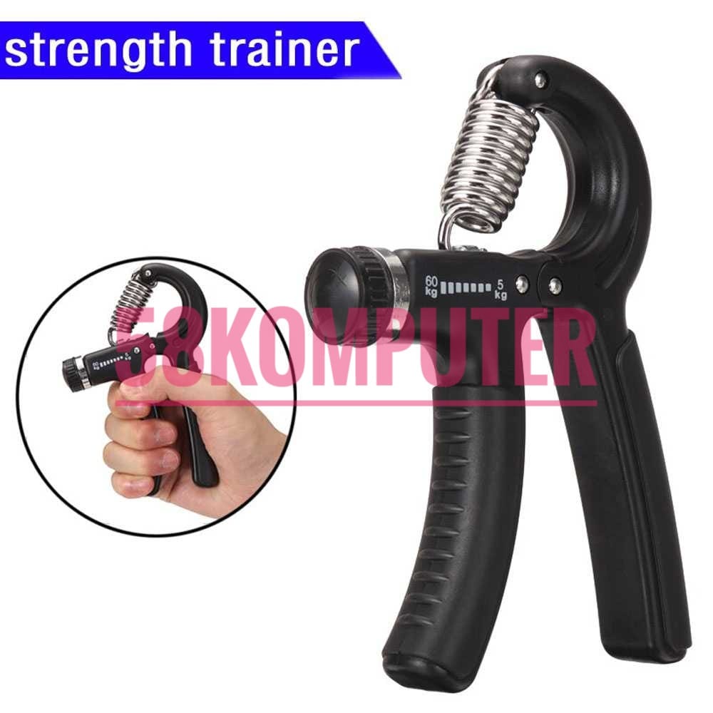 Hand Grip 5 To 60 Kg Adjustable Wrist Forearm Strength Exerciser Training Gym Alat Latihan Otot Jari Tapak Tangan Hand Grip Alat Penguat Otot Telapak Tangan Alat Fitness Tangan Olahraga Gym Fitness