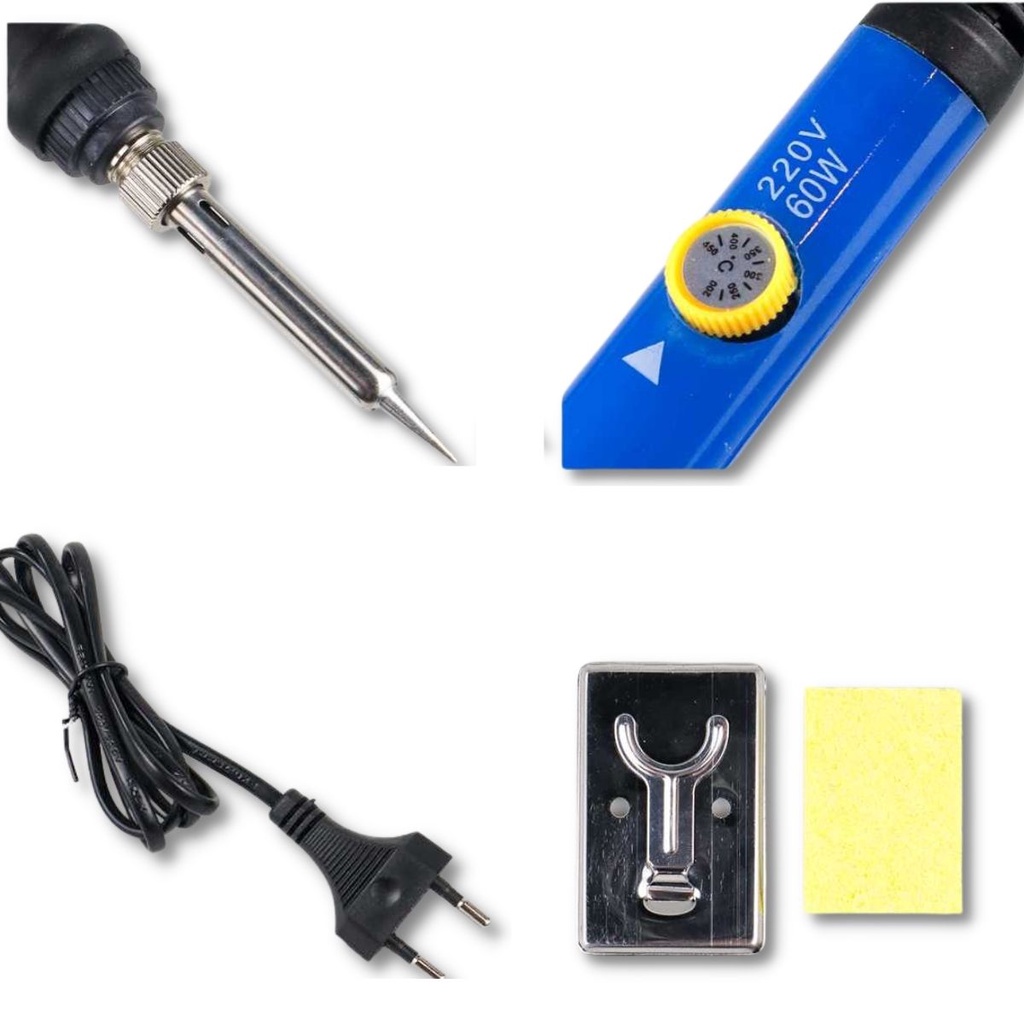 SOLDER IRON DENGAN PENGATUR CONTROL TEMPERATUR SUHU 60 WATT HIGH GRADE 220 VOLT 50 HZ