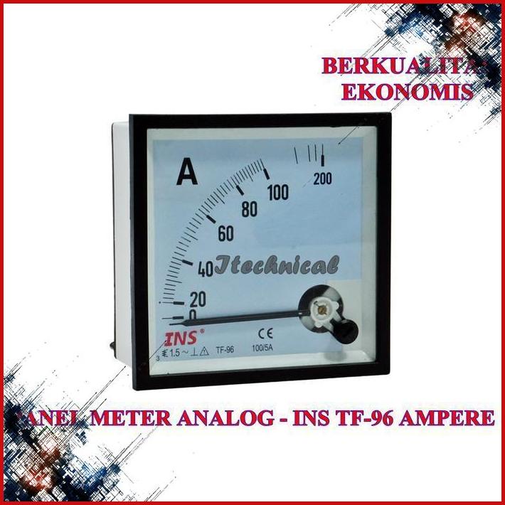 (ITJ) PANEL METER ANALOG AMPER DIRECT 96X96 JARUM 50A