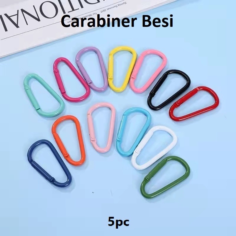 Kait Tas/Carabiner Besi Warna Warni Harga/5pc