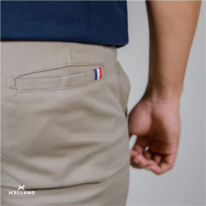 Chinos Panjang Pria Melar Dewasa Cream Ezra Series Slimfit Jumbo Santai 27-38