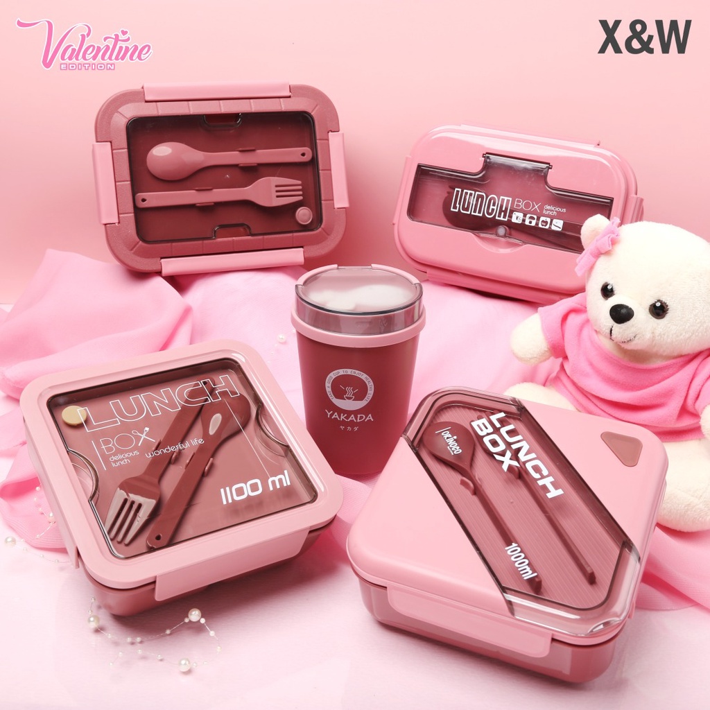 Hampers Valentine Gift Ultah Kado Kotak Makan Paket Hemat 2 BPA FREE ECER