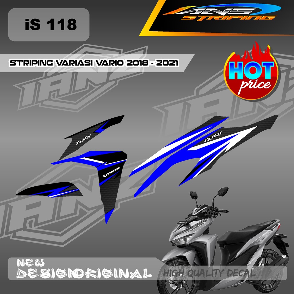 TERBARU DECAL STRIPING VARIO Led Vario 150 MOTIF GRAFIK RACING BAHAN HOLOGRAM / NON HOLOGRAM IS118