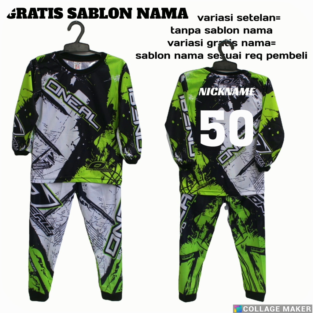 Jersey baju motor cross/setelan baju balap/baju sepeda anak