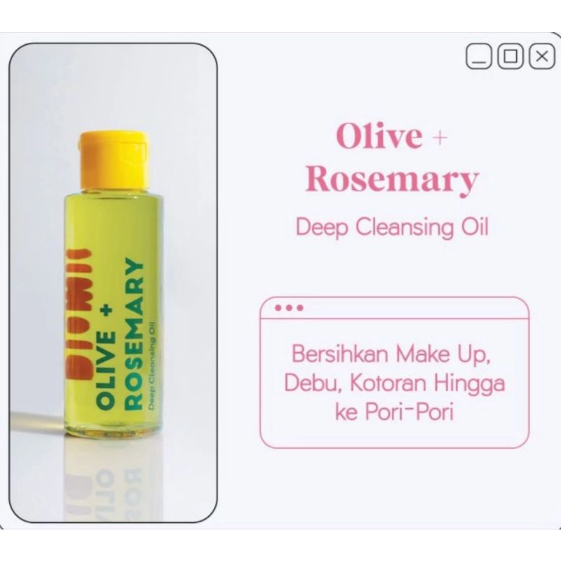 Bloomka Olive + Rosemary Deep Cleansing Oil (make up/komedo/kering)