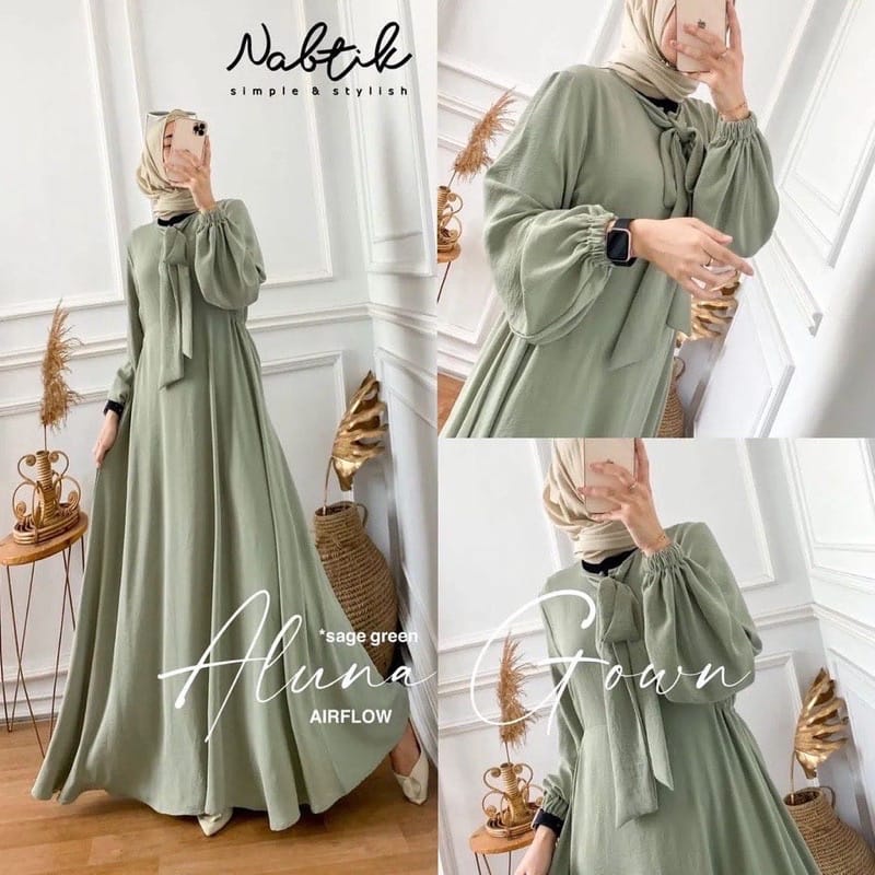 GAMIS ALUNA BAHAN CRINKLE PREMIUM