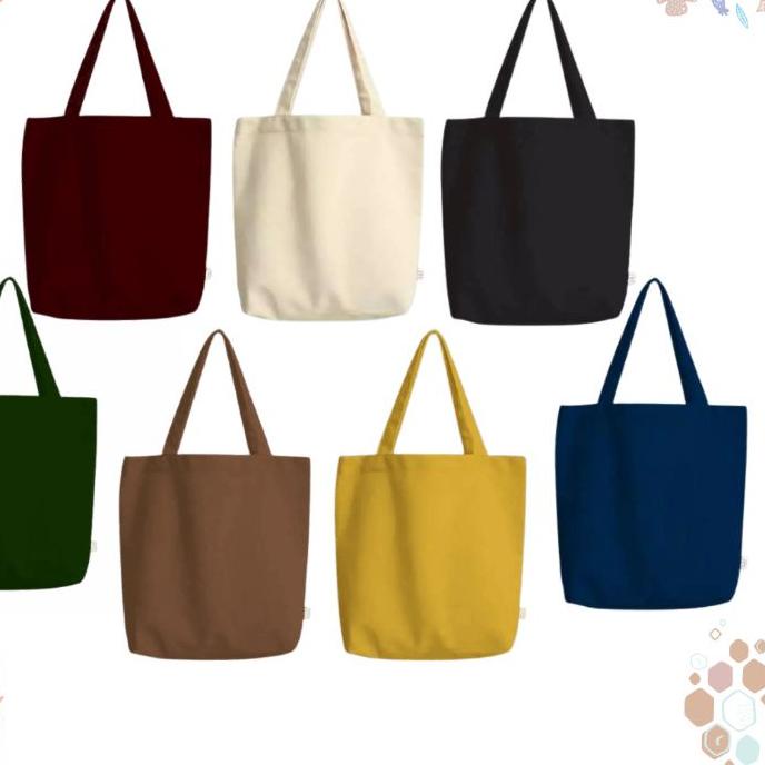 Original Tas Tote Bag Kanvas Resleting POLOS Tas Selempang Totebag Canvas Sleting Totbag Lucu Kekini