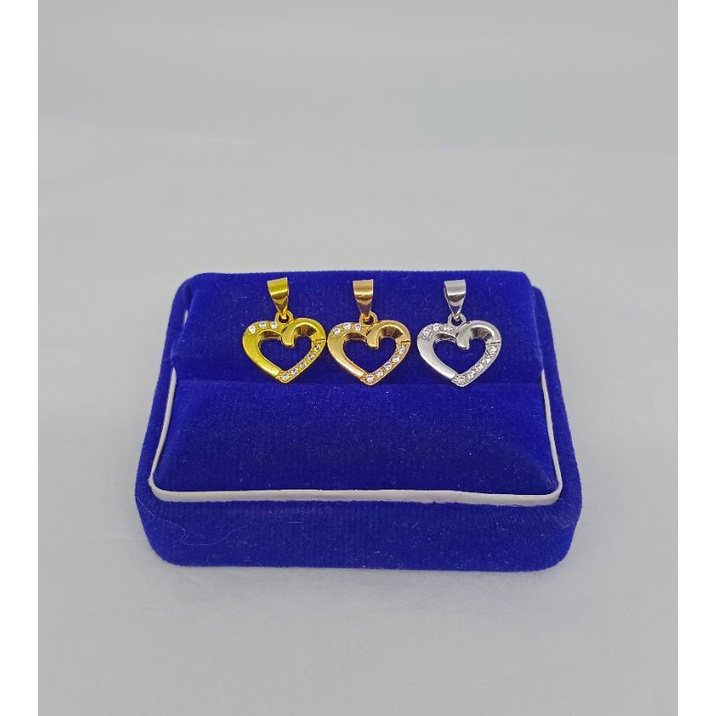 liontin love mata putih variasi model/perak asli silver 925 lapis emas/perhiasan fashion wanita terbaru