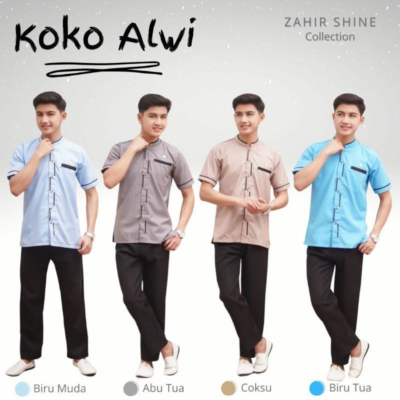 Setelan Koko ALWI // Stelan Terbaru Remaja Laki-Laki 2022 Bahan Katum Drill RoyalMix